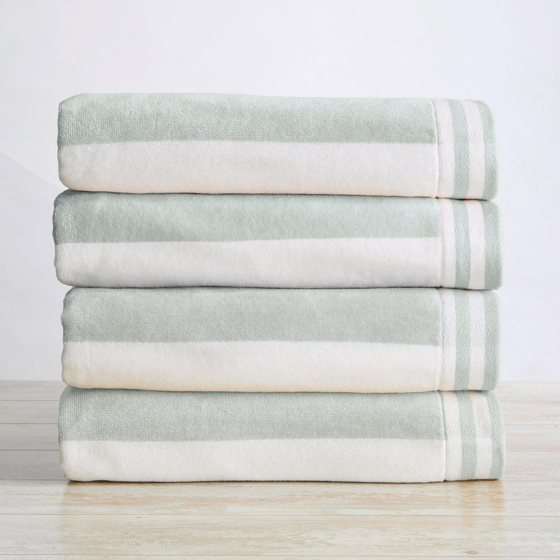 4 Pack Striped Cabana Oversized Beach Towel - Edgartown - SwagglyLife Home & Fashion